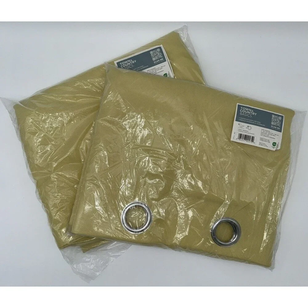 Cabana‎ Solid GT Indoor/Outdoor Light Filtering Grommet 54x63 Sundress Yellow 4